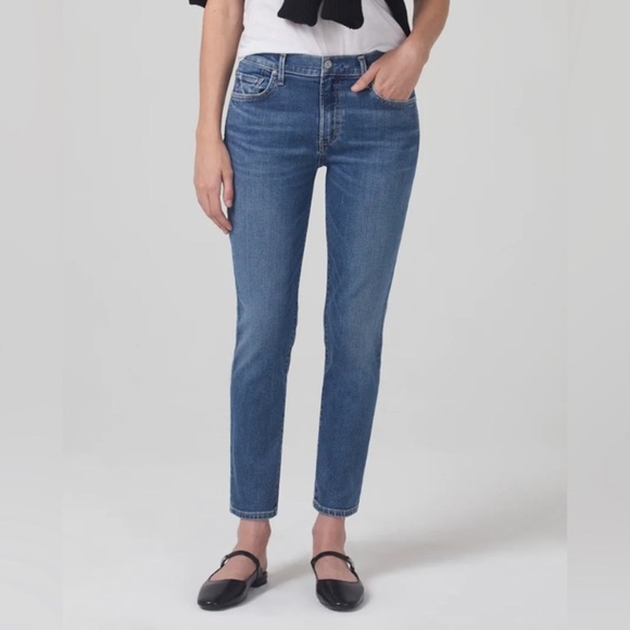 Citizens of Humanity || Ella Mid Rise Slim Jeans in Sundial Blue 29 - Picture 2 of 11